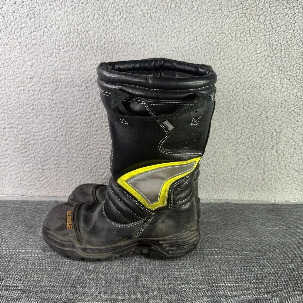 Globe Firefighter Boots‎ Mens 7.5 M Black Leather Structural 1201400 Vibram Sole